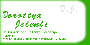 dorottya jelenfi business card